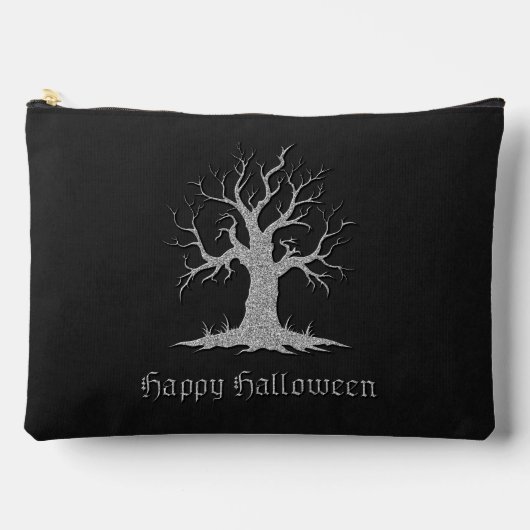 Silver Spooky Tree Halloween Etui (Voorkant)