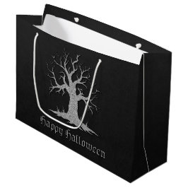 Silver Spooky Tree Halloween Groot Cadeauzakje