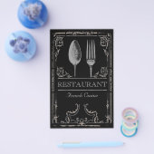 Silver Spoon Fork Restaurant Cafe Flyer (Enkel)