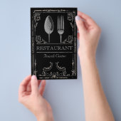 Silver Spoon Fork Restaurant Cafe Flyer (Hand)