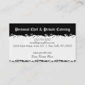 Silver Spoon Personal Chef and Catering Visitekaartje (Achterkant)