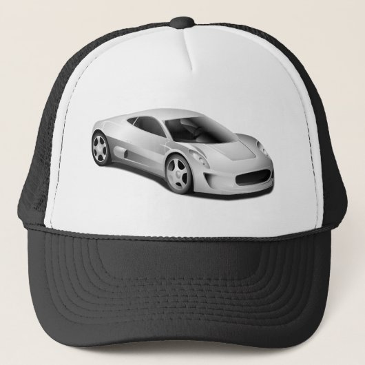 Silver Sportauto Trucker Pet (Voorkant)