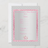 SILVER SPOT BABY SHOWER INVITATIE KAART (Achterkant)