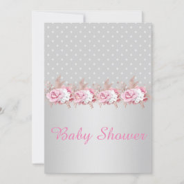 SILVER SPOT BABY SHOWER INVITATIE KAART