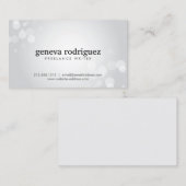 SILVER SPOTLIGHT BOKEH No. 1 Visitekaartje (Voorkant / Achterkant)