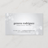 SILVER SPOTLIGHT BOKEH No. 1 Visitekaartje (Voorkant)