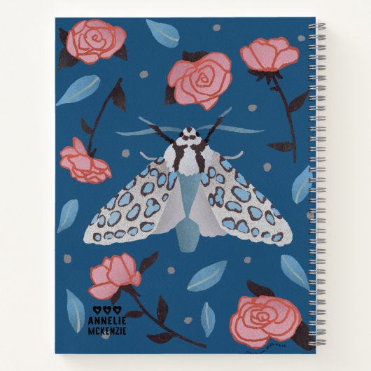 Silver-Spotted Tiger Moth Art Notitieboek (Achterkant)