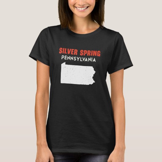 Silver Spring Pennsylvania USA State America Trave T-shirt (Voorkant)