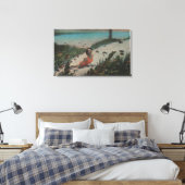 Silver Springs, FL - Vrouw onderwater zwemmen Canvas Afdruk (Insitu (Slaapkamer))