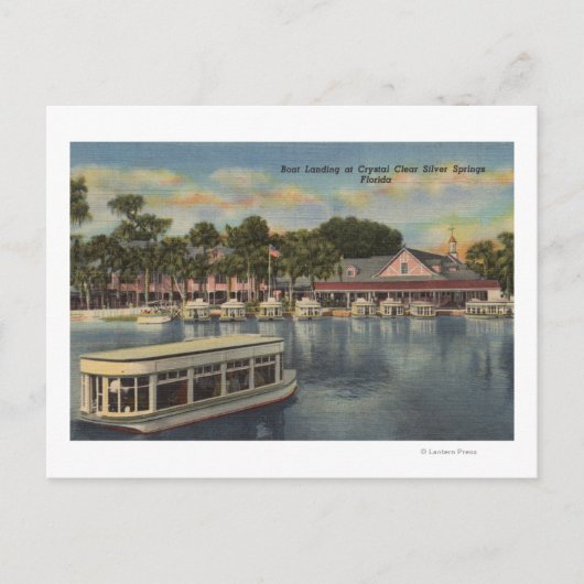 Silver Springs, FL - Waterfront Uitzicht van Boat Briefkaart (Voorkant)