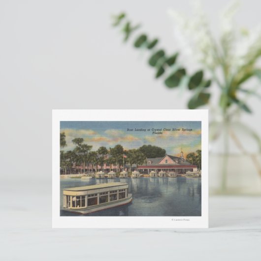 Silver Springs, FL - Waterfront Uitzicht van Boat Briefkaart (Staand voorkant)