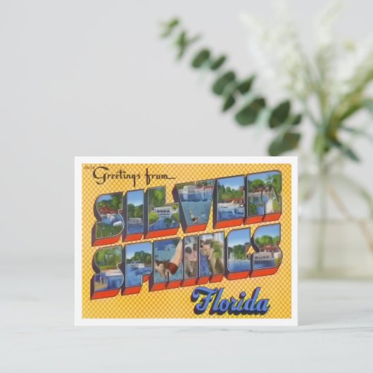 Silver Springs, Florida  Big Letters Briefkaart (Staand voorkant)