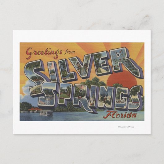Silver Springs, Florida - Grote Letter-scènes 2 Briefkaart (Voorkant)
