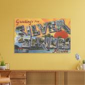 Silver Springs, Florida - Grote Letter-scènes 2 Canvas Afdruk (Insitu (Woonkamer))
