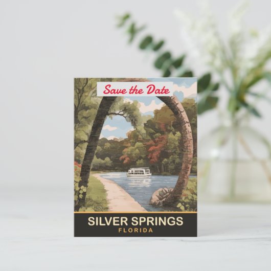 Silver Springs, Florida Save The Date (Staand voorkant)