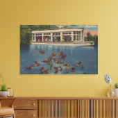 Silver Springs, Florida - Uitzicht van Riverboat & Canvas Afdruk (Insitu (Woonkamer))