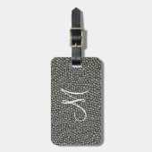 Silver Sprinkles Monogram Bagagelabel (Voorkant verticaal)