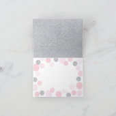 Silver Sprinkles Scatter Pink Stippen Dank u Bedankkaart (Binnen)