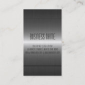 Silver Stainless Steel Metal 2 Visitekaartje (Achterkant)