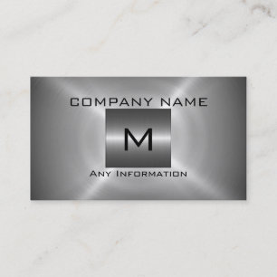 Silver Stainless Steel Metal #2 Visitekaartje