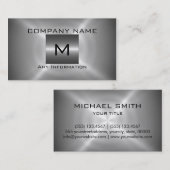 Silver Stainless Steel Metal #2 Visitekaartje (Voorkant / Achterkant)