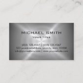 Silver Stainless Steel Metal #2 Visitekaartje (Achterkant)