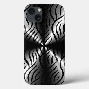 Silver Stainless Steel Metal Elements iPhone 13 Hoesje
