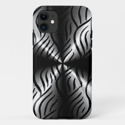 Silver Stainless Steel Metal Elements Case-Mate iPhone Case (Achterkant)