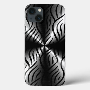 Silver Stainless Steel Metal Elements iPhone 13 Hoesje