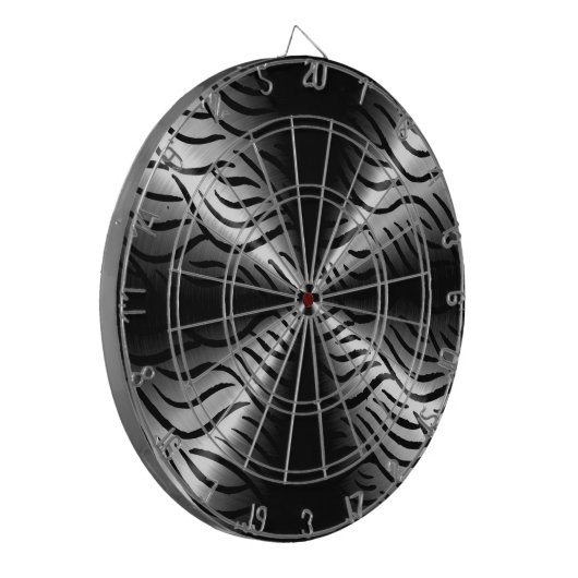 Silver Stainless Steel Metal Elements Dartbord (Voorkant Links)