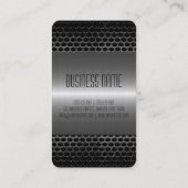 Silver Stainless Steel Metal Hole 2 Visitekaartje (Achterkant)