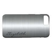Silver Stainless Steel Metal Kijk Case-Mate iPhone Case (Achterkant (Horizontaal))