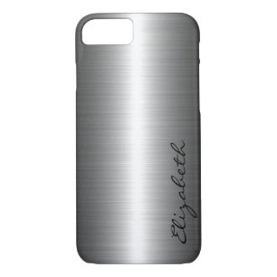 Silver Stainless Steel Metal Kijk iPhone 8/7 Hoesje