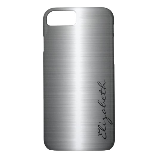 Silver Stainless Steel Metal Kijk Case-Mate iPhone Case (Achterkant)