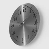 Silver Stainless Steel Metal Kijk Grote Klok (Hoek)