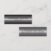 Silver Stainless Steel Metal Kijk Mini Visitekaartje (Voorkant / Achterkant)