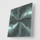 Silver Stainless Steel Metal Kijk Vierkante Klok (Hoek)