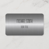 Silver Stainless Steel Metal Kijk Visitekaartje (Voorkant)