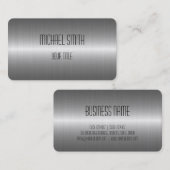 Silver Stainless Steel Metal Kijk Visitekaartje (Voorkant / Achterkant)