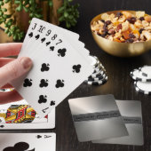 Silver Stainless Steel Metal Modern Paring Cards Pokerkaarten (Insitu)