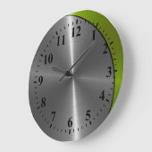 Silver Stainless Steel Metal Note Deco 2 Grote Klok (Hoek)