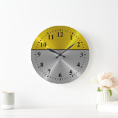 Silver Stainless Steel Metal Note Deco 6 Grote Klok (Huis)