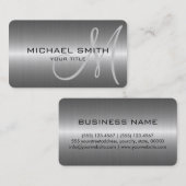 Silver Stainless Steel Print Metal Visitekaartje (Voorkant / Achterkant)