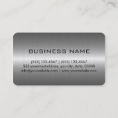 Silver Stainless Steel Print Metal Visitekaartje (Achterkant)