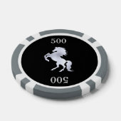 Silver Stallion Black Pokerchips (Enkel)
