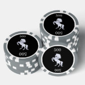 Silver Stallion Black Pokerchips (Opstapeling)