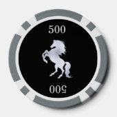 Silver Stallion Black Pokerchips (Achterkant)
