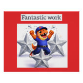 Silver star celebration poster (Voorkant)