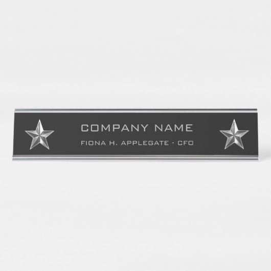 Silver Star Company Executive Bureau Naambordje (Voorkant)