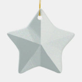 Silver Star-kerstversiering  Keramisch Ornament (Voorkant)